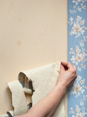 Wallpaper removal in Lloyd Harbor, New York by Teall Painting.