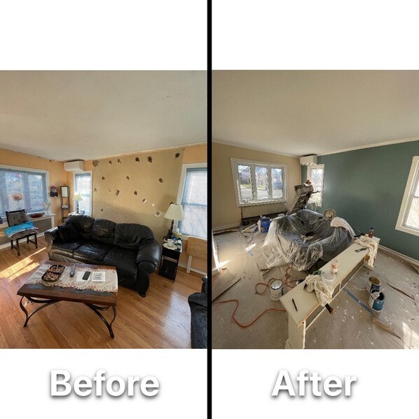 Before And After Drywall Repair in Massapequa, NY (1)