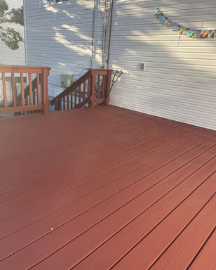 Deck staining in Plainedge, NY by Teall Painting.