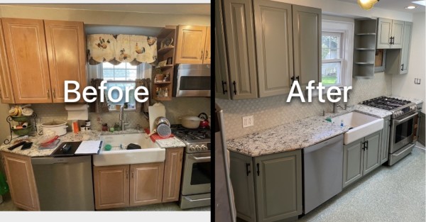 Before & After Cabinet Painting in Bethpage, NY (1)